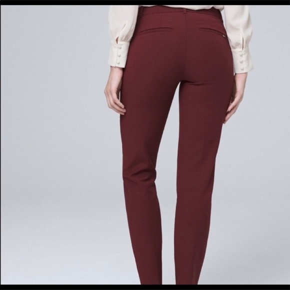 NEW Comfort Stretch Skinny Ankle Pant in Rich Raspberry Sz 4 WHBM - Picture 3 of 11